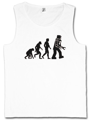 THE BIG WHITE ROBOT EVOLUTION BANG THEORY TANK TOP T-SHIRT - Sheldon Nerd Cooper