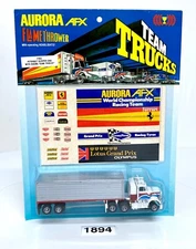 Aurora AFX Flame Thower TEAM TRUCKS Perterbilt Sleeper Cab AFX Racing Team RARE