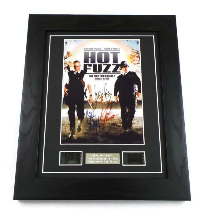 LUCKY MONKEY GIFTS HOT FUZZ Signed PREPRINT HOT FUZZ FILM CELLS MOVIE MEMORABILIA GIFTS SIMON PEGG