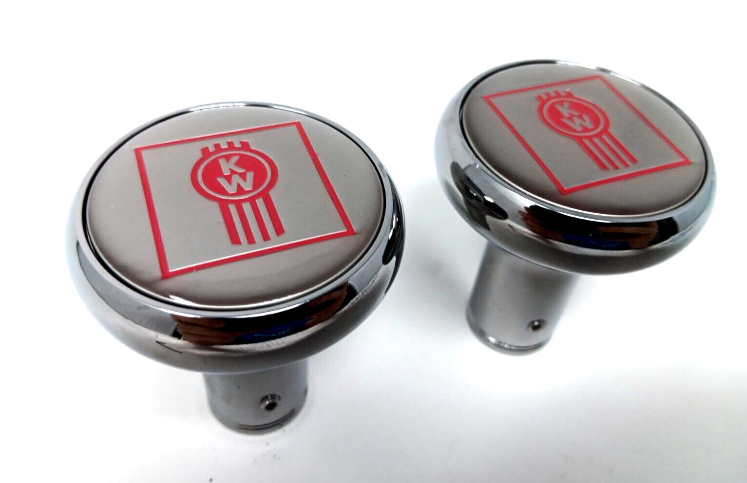 Kenworth KW vintage style Air brake Valve Knobs chrome metal emblems eBay