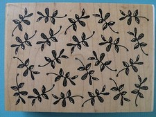 Leafy Sprigs Background, Large - INKADINKADO Rubber Stamp