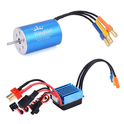 KingVal 2435 6100KV Brushless Motor with 35A Brushless ESC for 1/16 1/18 RC Car - Picture 10 of 10