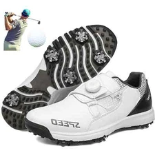 Men‘s Golf Shoes Professional Lightweight Walking Sneakers Comfortable Non-Slip