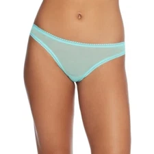 OnGossamer L126132 Womens Aqua Gossamer Mesh Hip Bikini Bottoms Size Medium