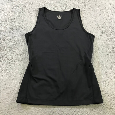 TOMMIE COPPER Tank Womens Extra Large Lower Back Support Tank Ladies Black  asds
