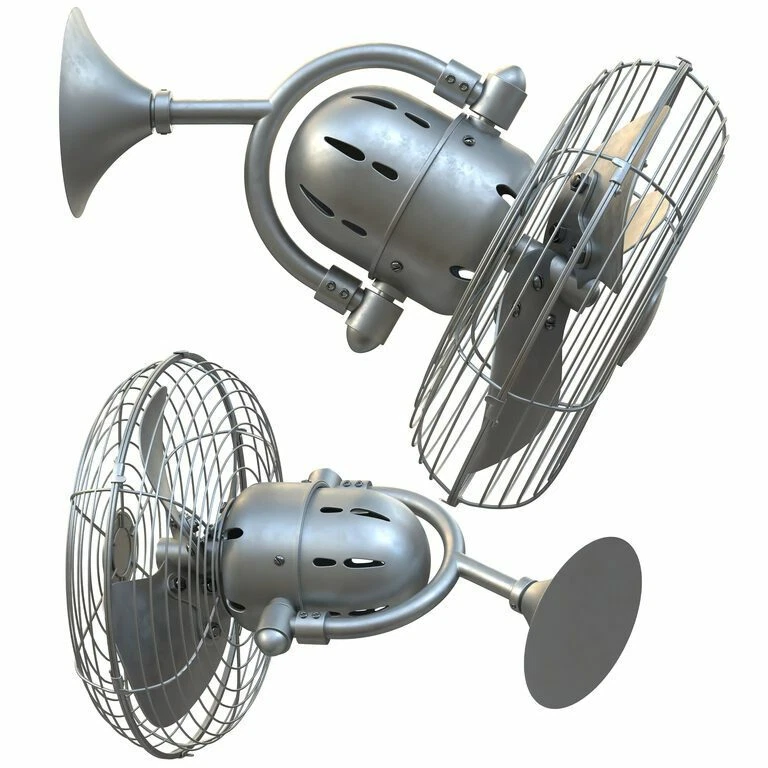 Matthews Fan Company KC-BN Atlas Kaye 13 дюймов матовый никель настенный вентилятор потолочный вентилятор - Изображение 4 из 4