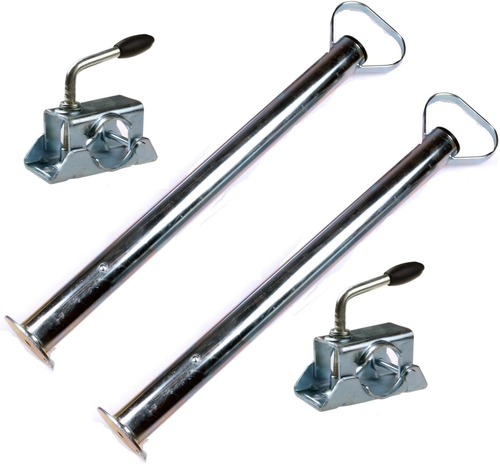 WAMO, 2 Piedini Di Supporto Da 700 Mm E 2 Staffe Di Bloccaggio per Rimorchio, Tr - Foto 11 di 12