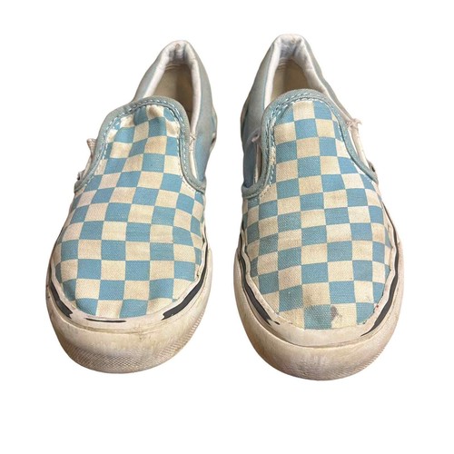 Vans Classic Slip-On Checkerboard Ashley Blue/Dusty Blue Sneakers Kids Size 13.5 - Picture 4 of 9