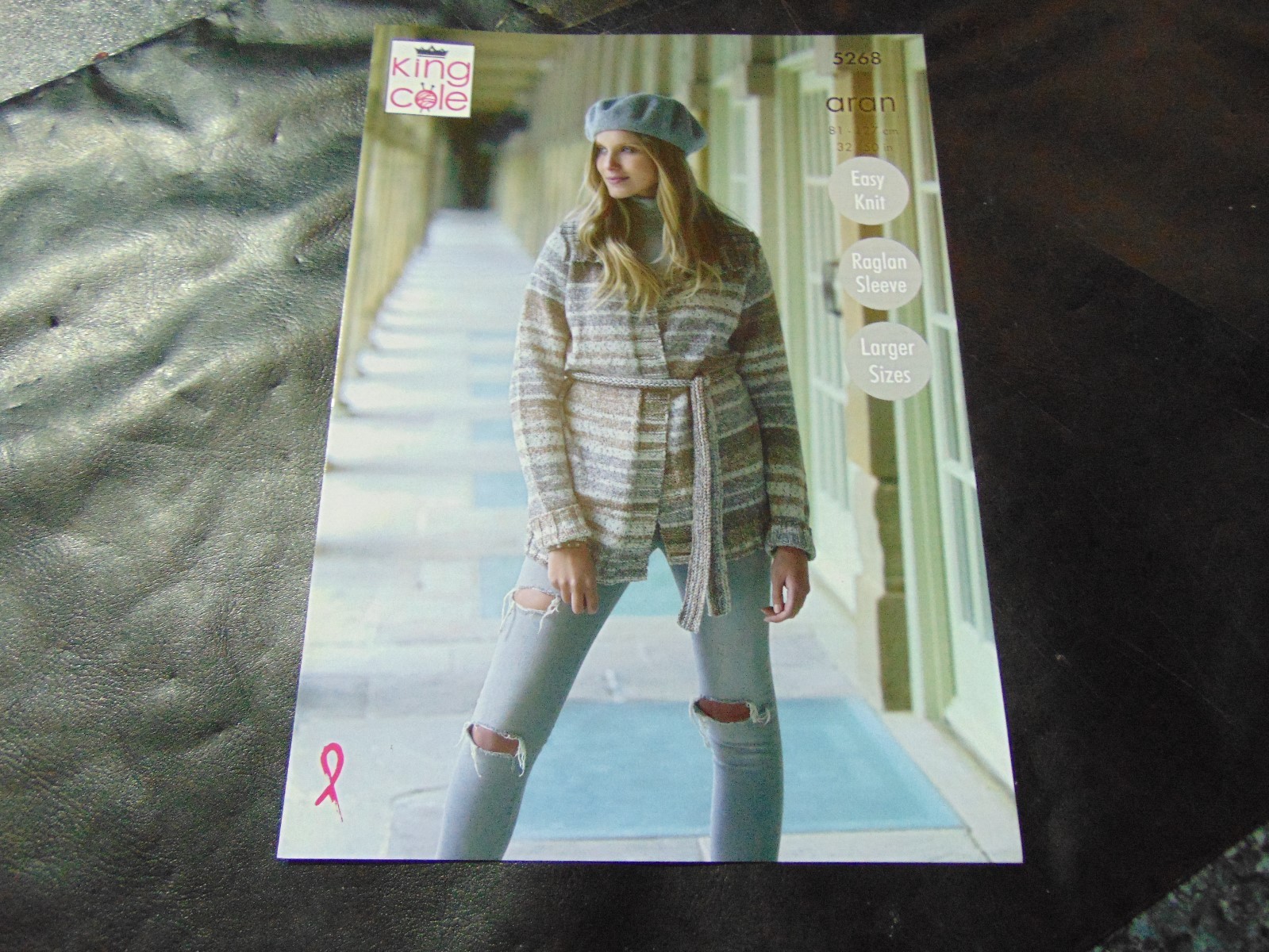 King Cole Aran Pattern 5268 Ladies Raglan Sleeve Jackets 32 - 50 ins Easy Knit