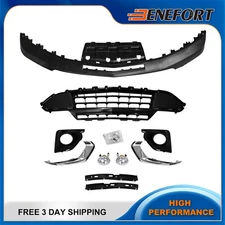 Front Lower Bumper Cover Grille Kit With Fog Lights For 2018-2021 Chevy Traverse