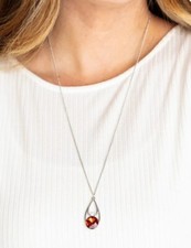 Paparazzi Gala Green Brown Necklace Medium length with Earring.  New With Tags