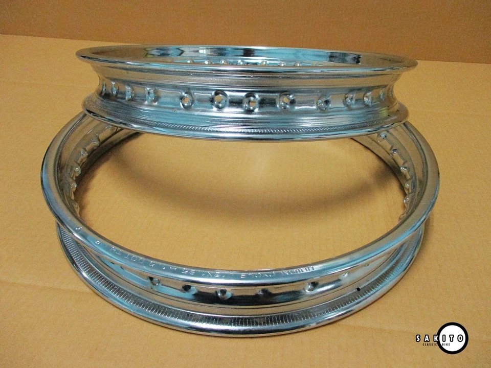 Fit Kawasaki J1 J1T J1L 1965-1967   Front  & Rear Steel Wheel Rim Set  [sa2288] Foto 3 de 4