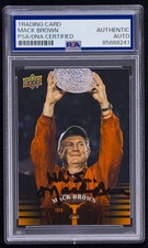 Mack Brown Signed 2011 Upper Deck University of Texas Card #81 (PSA) Longhorns