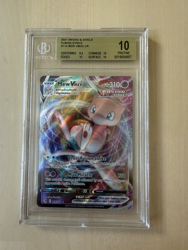 Pokemon 2021 SWSH Fusion Strike Mew VMAX UR #114 BGS 10