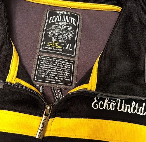Vintage Ecko Unltd Full Zip Track Jacket VTG Mens Size XL Hip Hop Y2K Skater - Picture 4 of 5