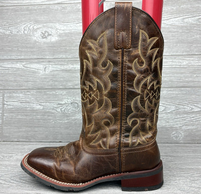Laredo Anita Boots Brown Womens Size 6 M Western Cowgirl Leather Pull On 5602