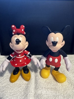 Mini And Micky Mouse Collectable Toy Figurines Pair Set Of Two Disney Characters