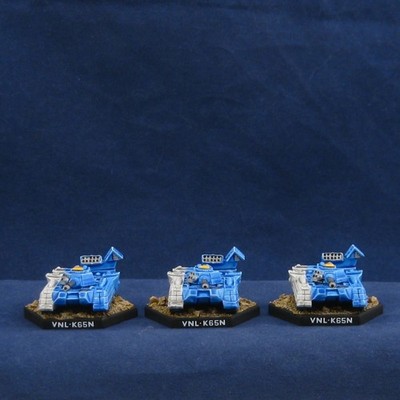 3 Painted Von Luckner Tanks, House Steiner, FASA Battletech Ral Partha OOP Metal