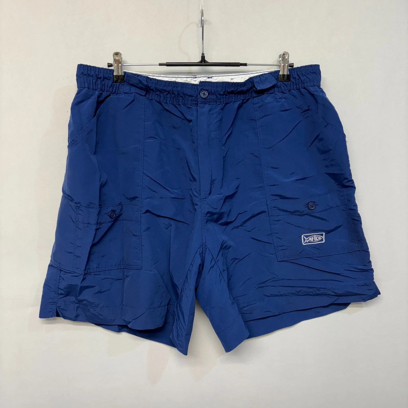 AFTCO Men The Original Fishing Shorts Size 42 Blue Cargo Outdoor C053 -14