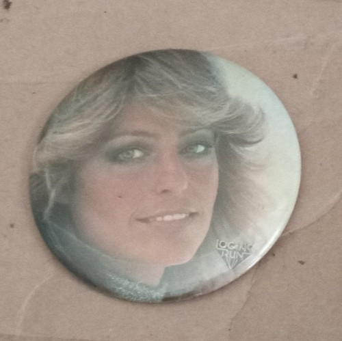 1976 Farrah Fawcett Logan's Run Film 3 1/2" Pinback Button