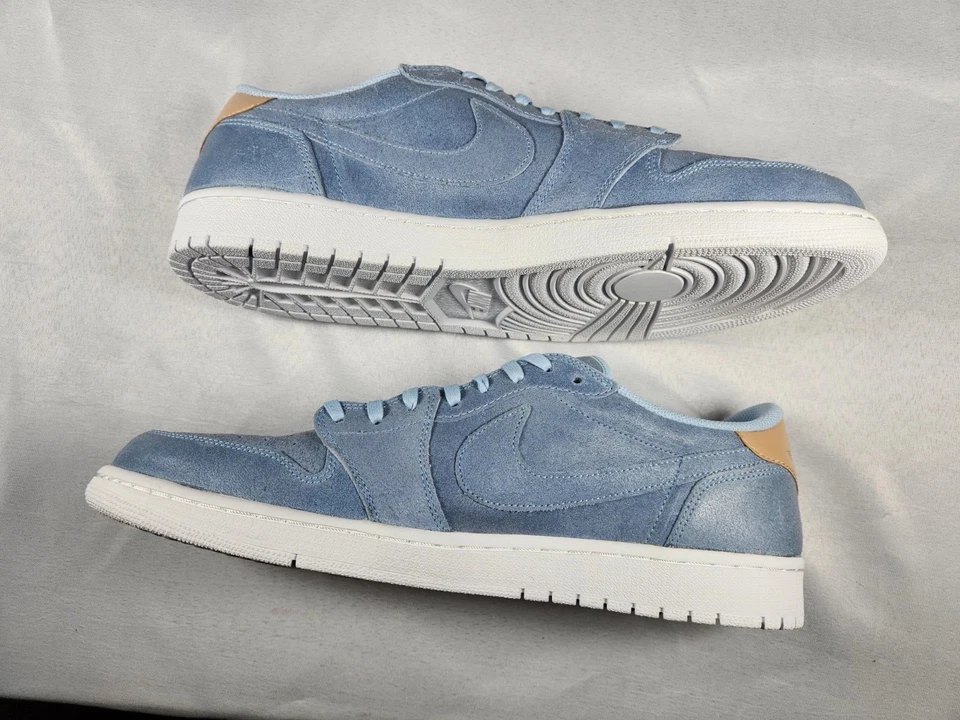 Air Jordan 1 Retro Bajo OG Premium Azul Hielo 905136-402 Talla 15 Nuevo Sin Caja Foto 2 de 4