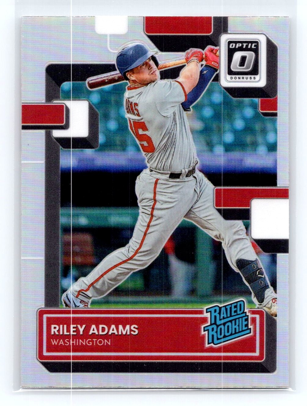 2022 Donruss Optic #75 Riley Adams Holo Prizm RC Rookie