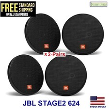 2-Pairs JBL Stage2 624 6.5" 6-1/2 inch Car Audio 2-Way Coaxial Speakers 240W Max