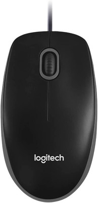 Logitech B100 Optical USB Mouse - Scroll Wheel - Symmetrical, Plug and Play