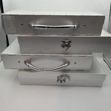 Metal CD/ DVD Aluminum Hard Shell Double Sided Case CD 64 Disc Holder UNIQUE