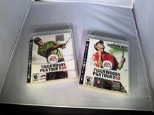 Tiger Woods PGA Tour 09 & 10 PS3 PlayStation 3 Lot of 2 Tested / Working