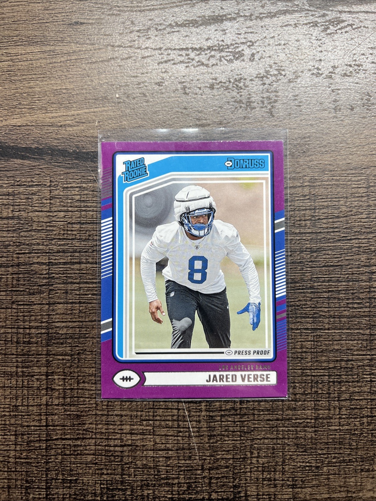 2024 Panini Donruss - Rated Rookie Jared Verse #341 Purple Press Proof (RC)