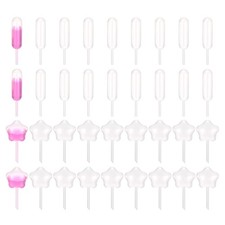 Cupcakes Pipettes, 100 Pcs 4ml Dessert Pipettes, Clear, Dropper/Star