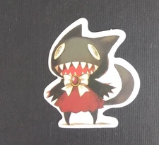 Crazy Cat Wearing Red Dress Cat Sticker 2.25" x 2" (W)