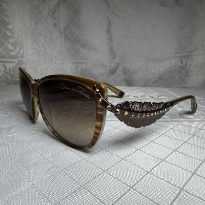Oscar de la Renta Tortoise Sunglasses Designer Frame Vintage  display picture 1