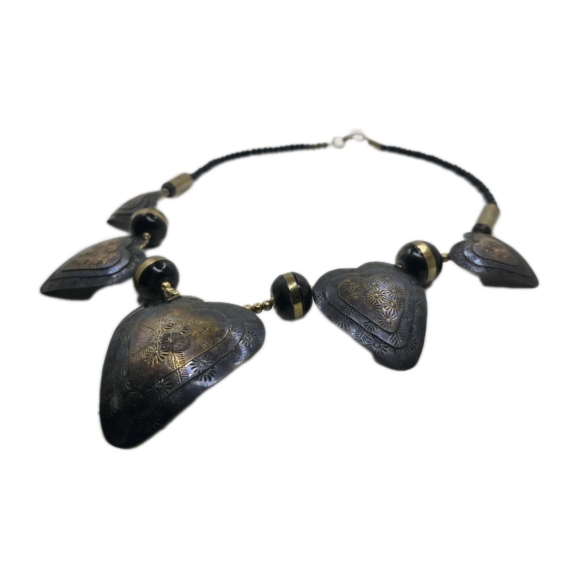 Handmade Solid Copper Heart Statement Necklace Ve… - image 2