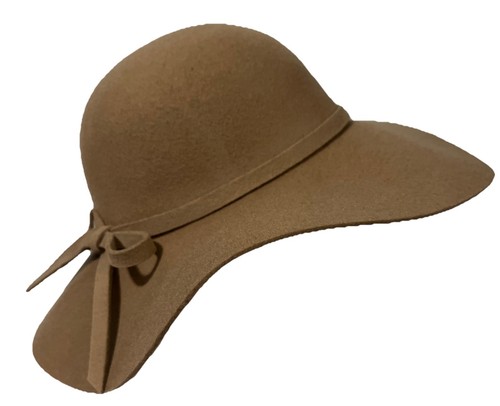 D&Y Women’s 100% Wool Floppy Hat With Bow Wide Brim One Size