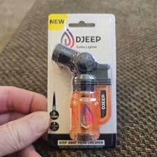 NEW Djeep Turbo Lighter-orange Color, Jet Lighter, Single Flame,Refillable