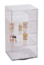 3-Shelf Acrylic Rotating Tower Display Case Box Comes With Lock  Key 