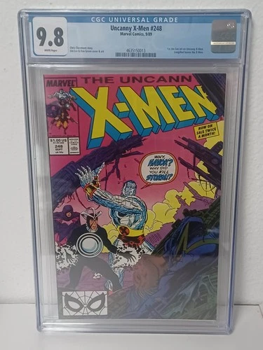 UNCANNY X-MEN #248 (Marvel Comics, 1989) CGC Graded 9.8  ~JIM LEE ~WHITE Pages