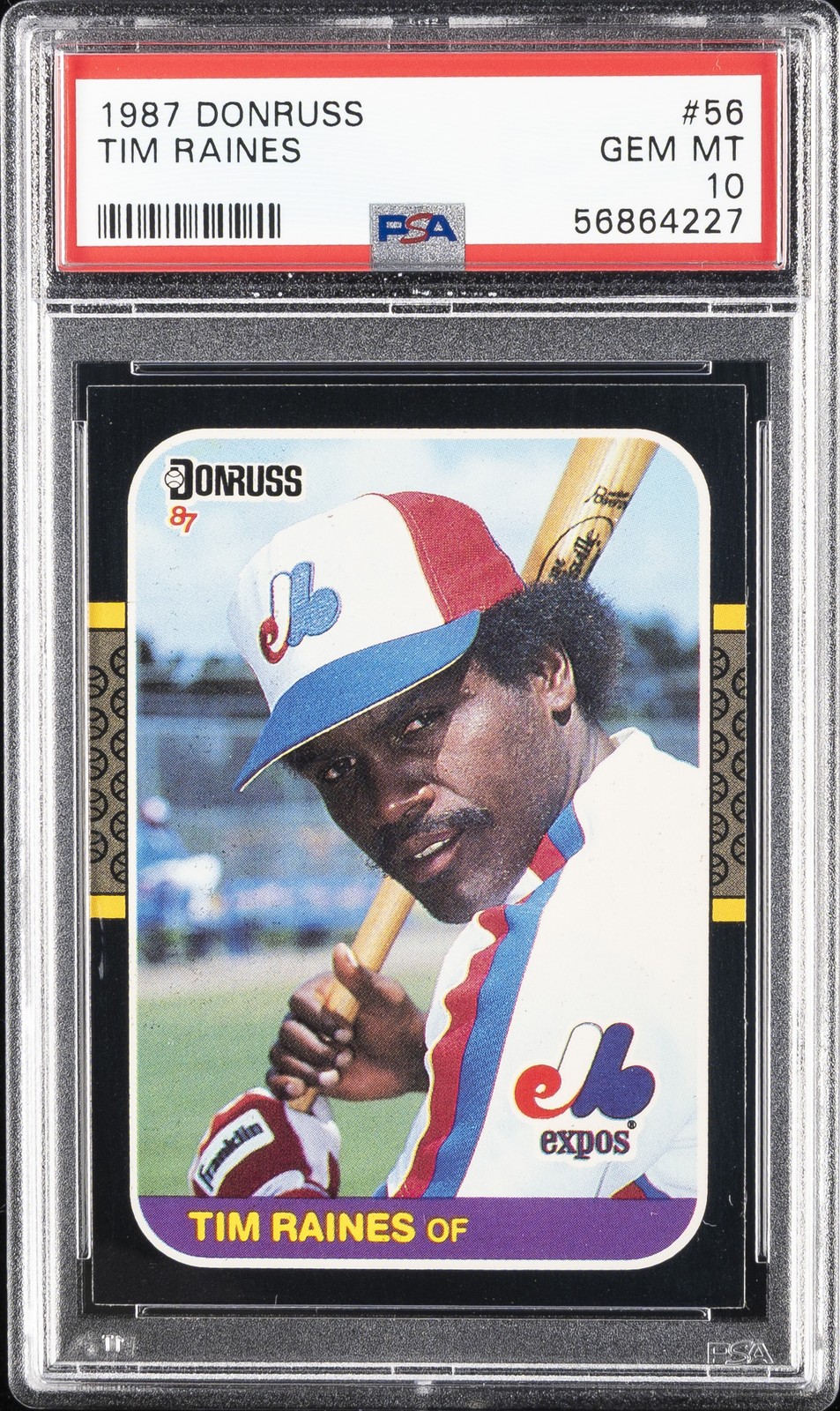 1987 DONRUSS #56 TIM RAINES PSA 10