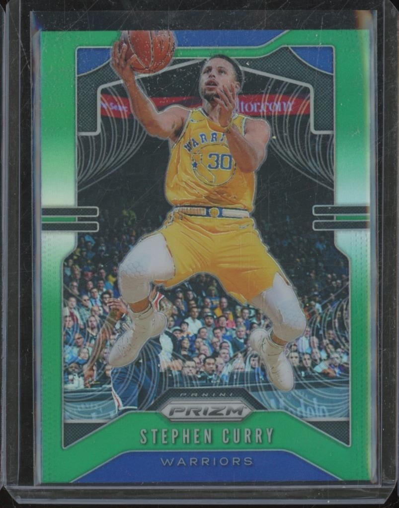 2019-20 Panini Prizm STEPHEN CURRY #98 Green Parallel Warriors JA349
