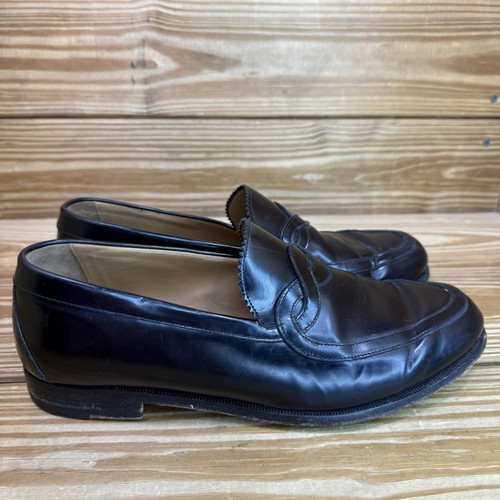 Christian Louboutin Men’s 42 1/2 US 9.5 Loafers Black Leather Slip On Dress Shoe