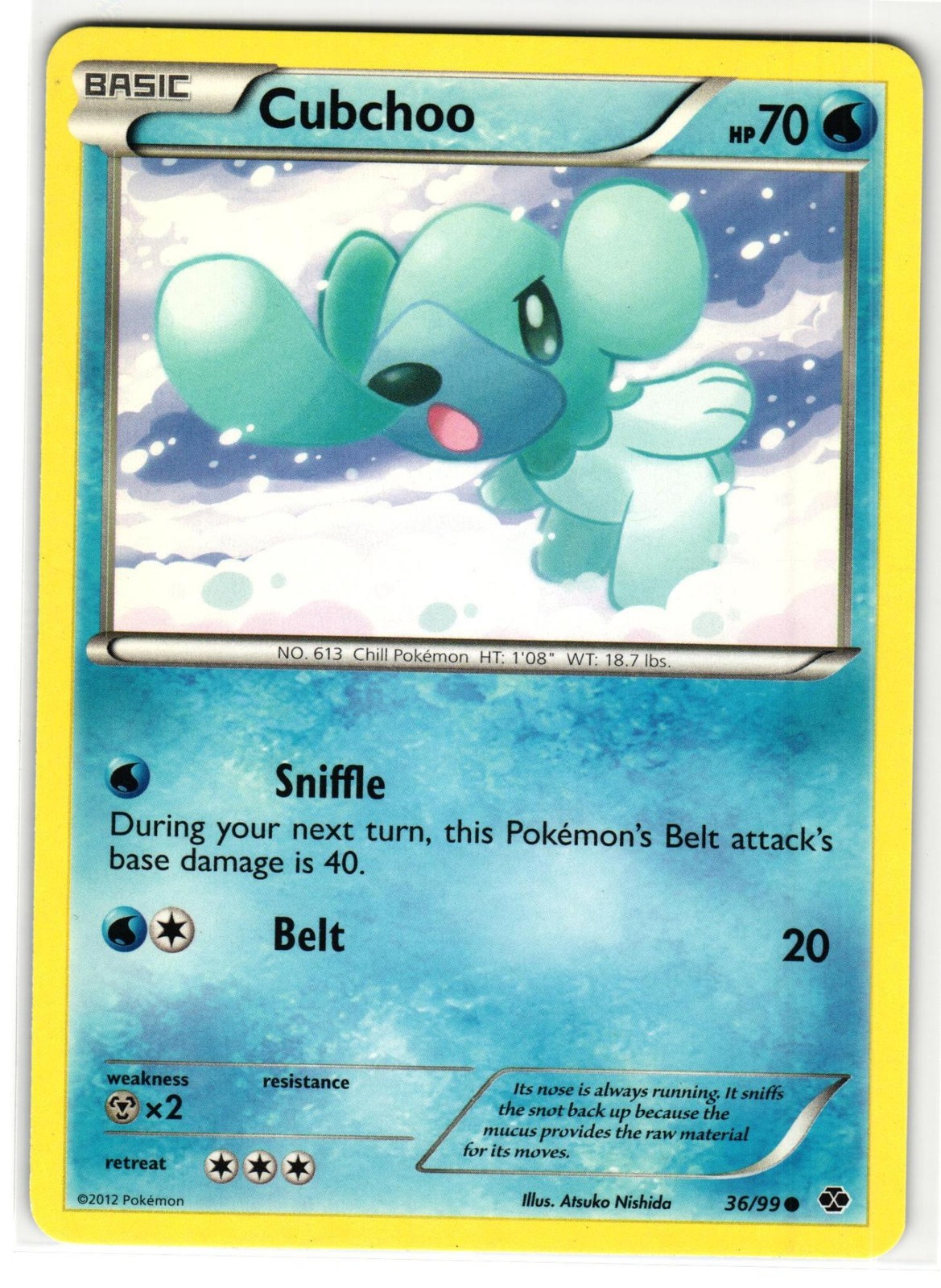 CUBCHOO 36/99 NEXT DESTINIES ENGLISH POKEMON TCG