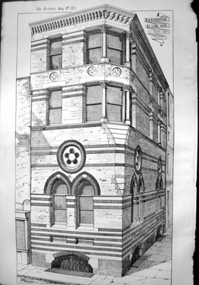 Altes Drucklager 85 Longacre Cj Phipps Architekt Perspektive Ansicht 1871