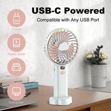 NEW Ultra-quiet Portable Handheld Fan Portable Fan Rechargeable 10000mAh 5-speed