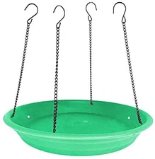 Green Multi-Purpose Bird Seed Catcher & Platform Feeder - Hanging Tray 
