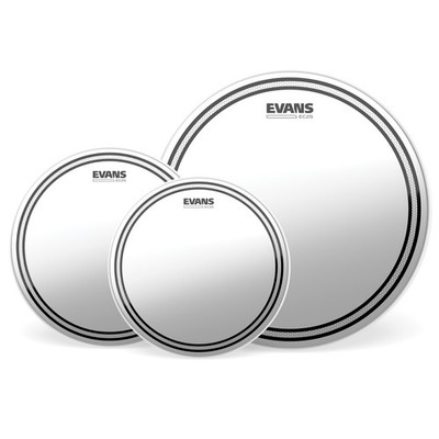 Evans EC2S Clear Fusion Pack (10'', 12'', 14'') with 14'' HD Dry Snare Batter