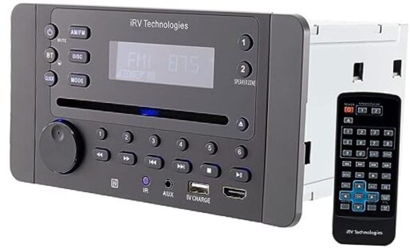 iRV Technology iRV62 Wall Mount RV Stereo 2 Zones 2 Zones + 4