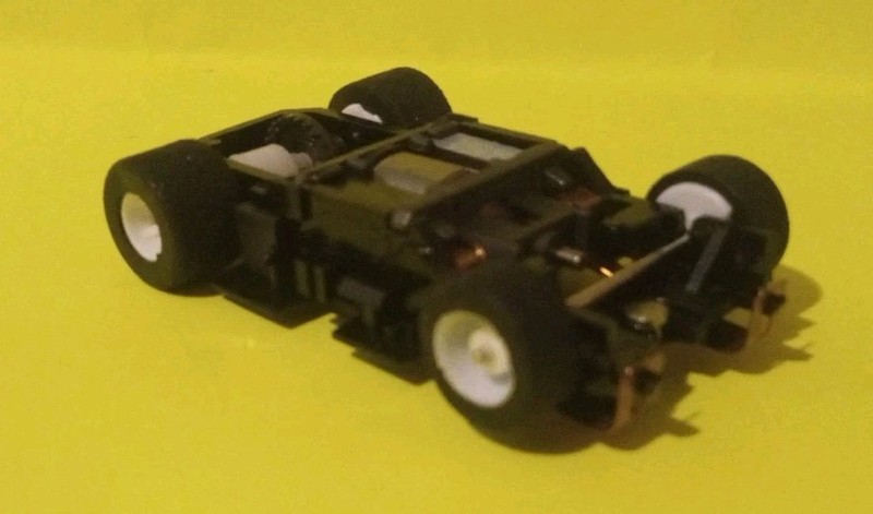 VINTAGE TYCO HO SCALE SLOT WIDE PAN 440-X2 CHASSIS W/ WHITE WHEELS NEW OUT/PKG