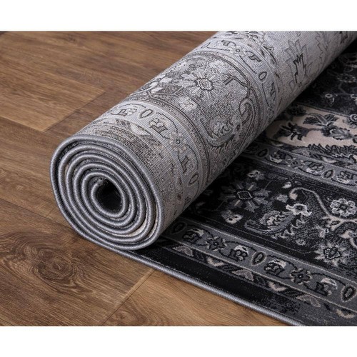 Home Decorators Collection Angora Anthracite 2 ft. x 7 ft. Medallion Runner Rug - Picture 7 of 8